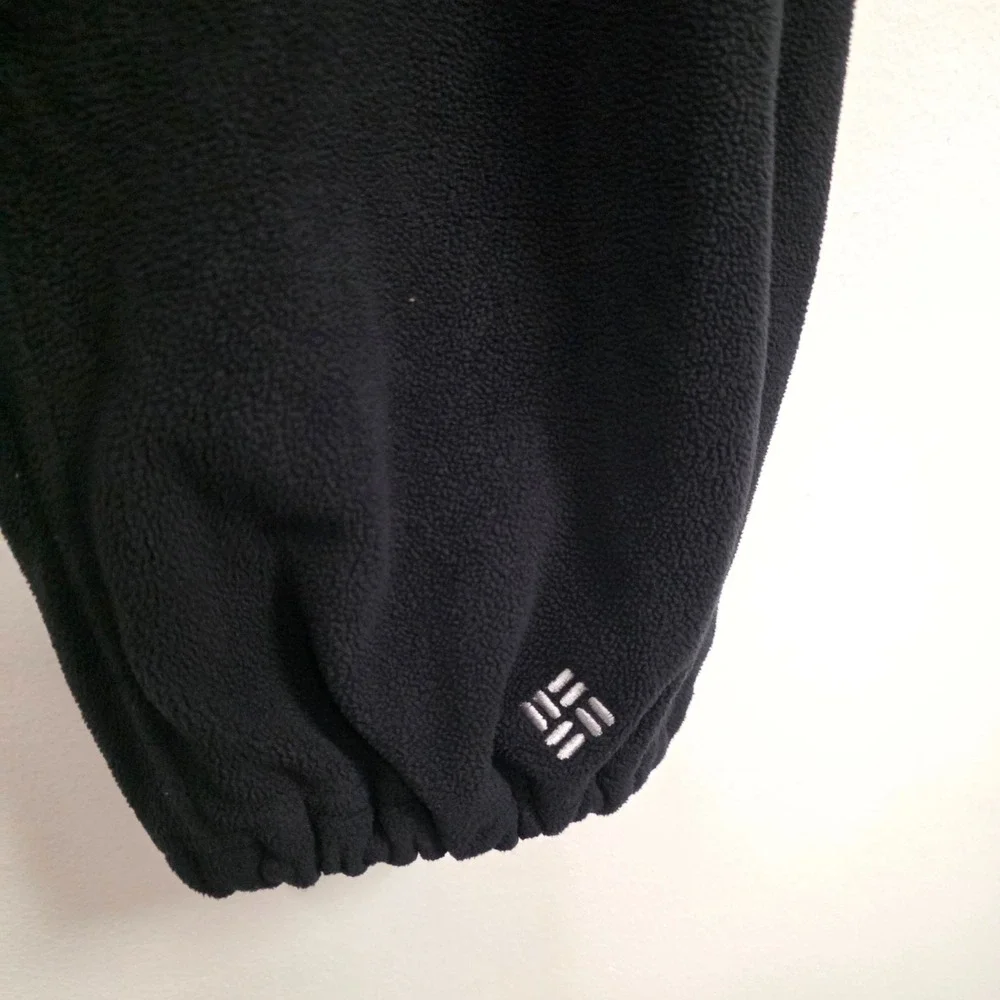 Columbia Mens Omni-wick Fleece‎ Lined Hiking Pants Size S Black Pull On Elastic